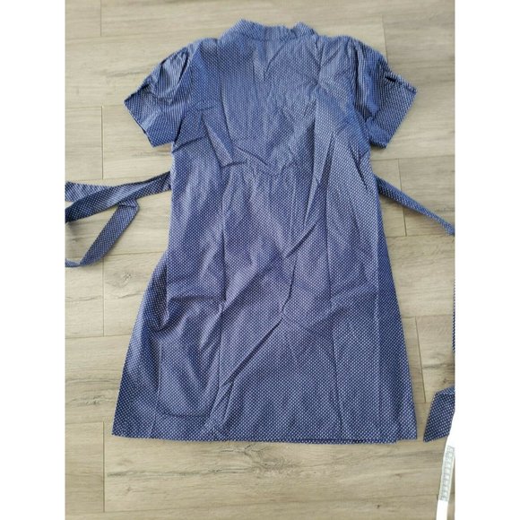 Sam & Max Navy Dress With White Polka Dots In Size Medium - Picture 3 of 6